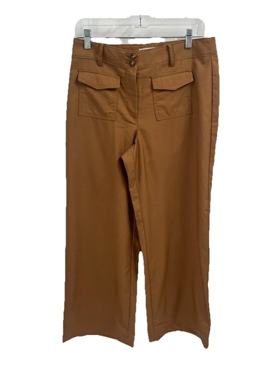 LOFT Pants - Loft Wide Leg Brown Pants Sz 8 P NWT Lyocell Cotton Business Casual Miminalist